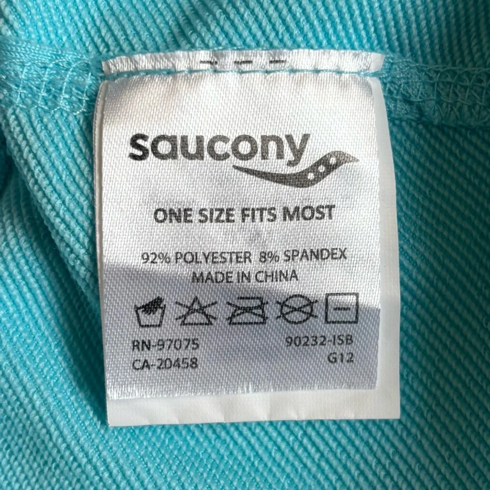 Saucony Bright Blue Running‎ Beanie with Ponytail Hole Workout Athletic Active